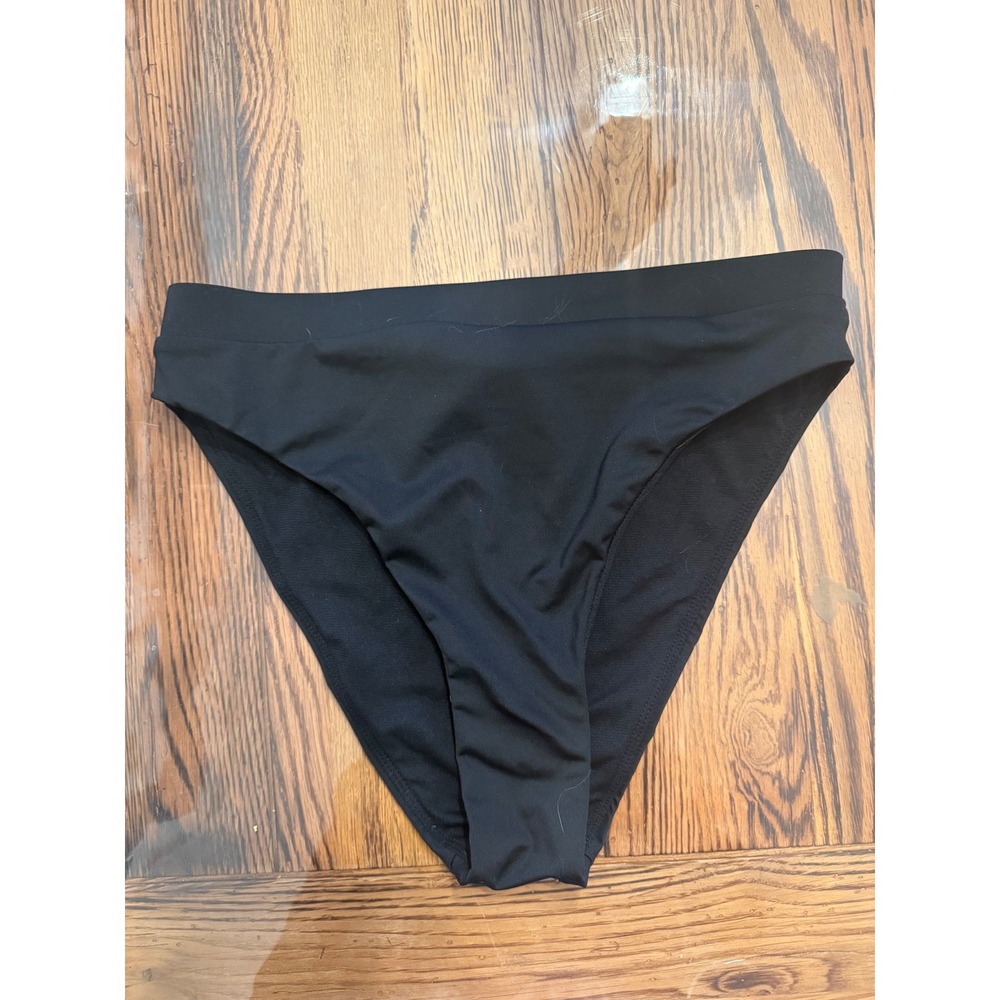 Nike Bikini Bottoms Womens Small Black High Leg Athletic Swim NESSB347‎